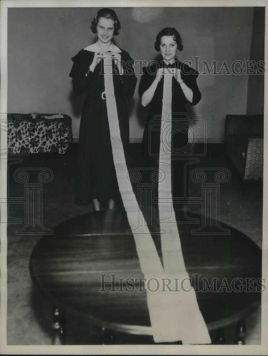 1934 Press Photo University of Southern California Celeste Strack & Phyllis Nort - Historic Images