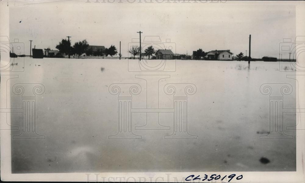 1936 Press Photo Heavy rains inundate dust bowl region answer to prayers - Historic Images