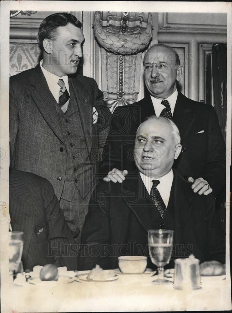 1938 Press Photo Democratic Leaders Chicago William Dietrich Senator candidate - Historic Images