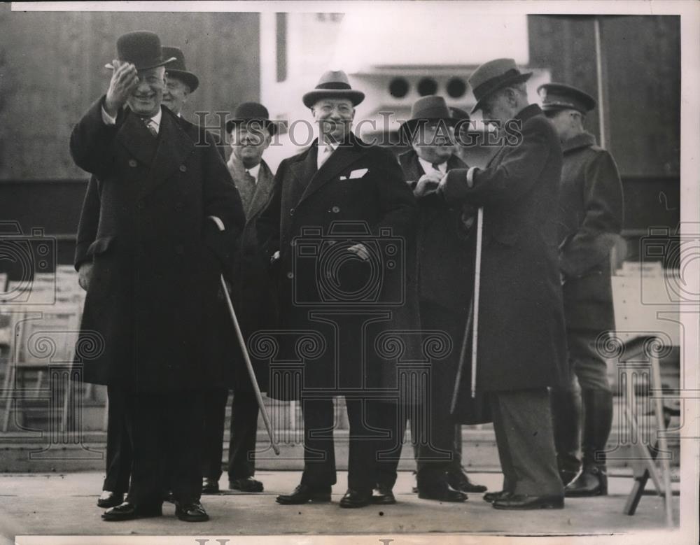 1933 Press Photo Alfred Smith former governor of New York & Gov Horner - Historic Images
