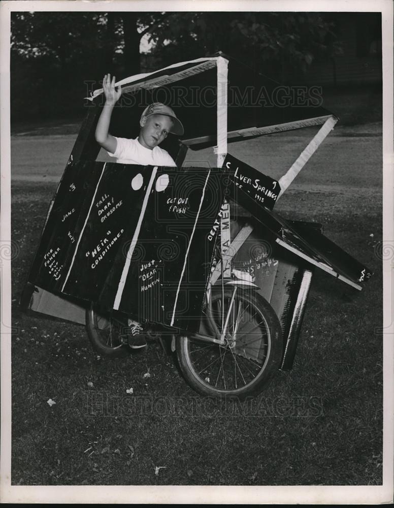 1951 Press Photo Bicycle Parade Jimmy Marks 6 years old - Historic Images