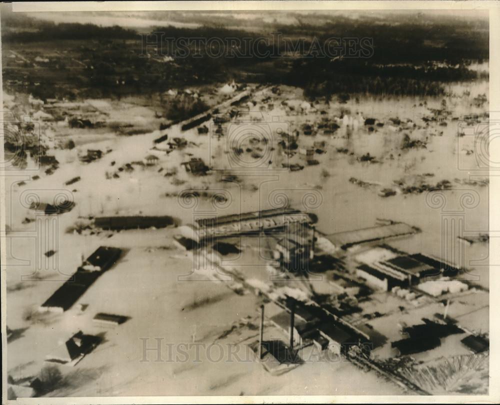 1929 Press Photo Aerial view of Brewtown AL flood swept over AL FL & GA - Historic Images