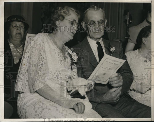 1937 Press Photo Mr & Mrs Clifford Cross, married 50 years - Historic Images