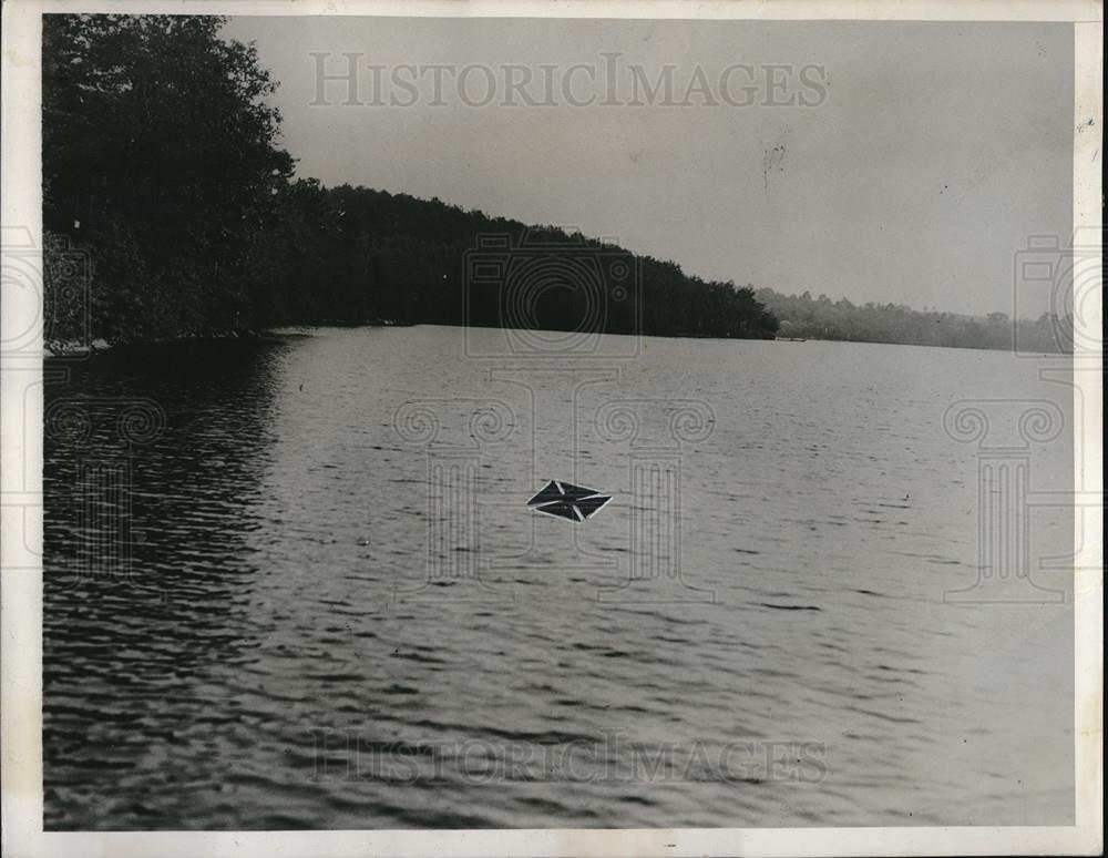 1935 Press Photo Newall Sherman Drowns Wife In Fog At Lake Singletary - Historic Images