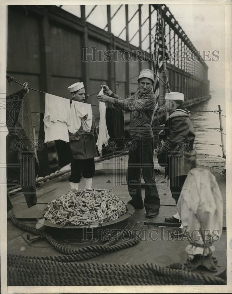 1930 Press Photo Junior Naval Militiamen Start 2nd Annual Spring Cruise - Historic Images