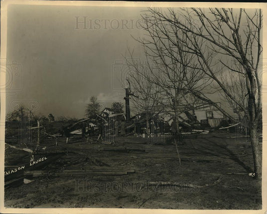 1933 Press Photo Home Near Saudersville, MS Destroyed By Tornado - Historic Images