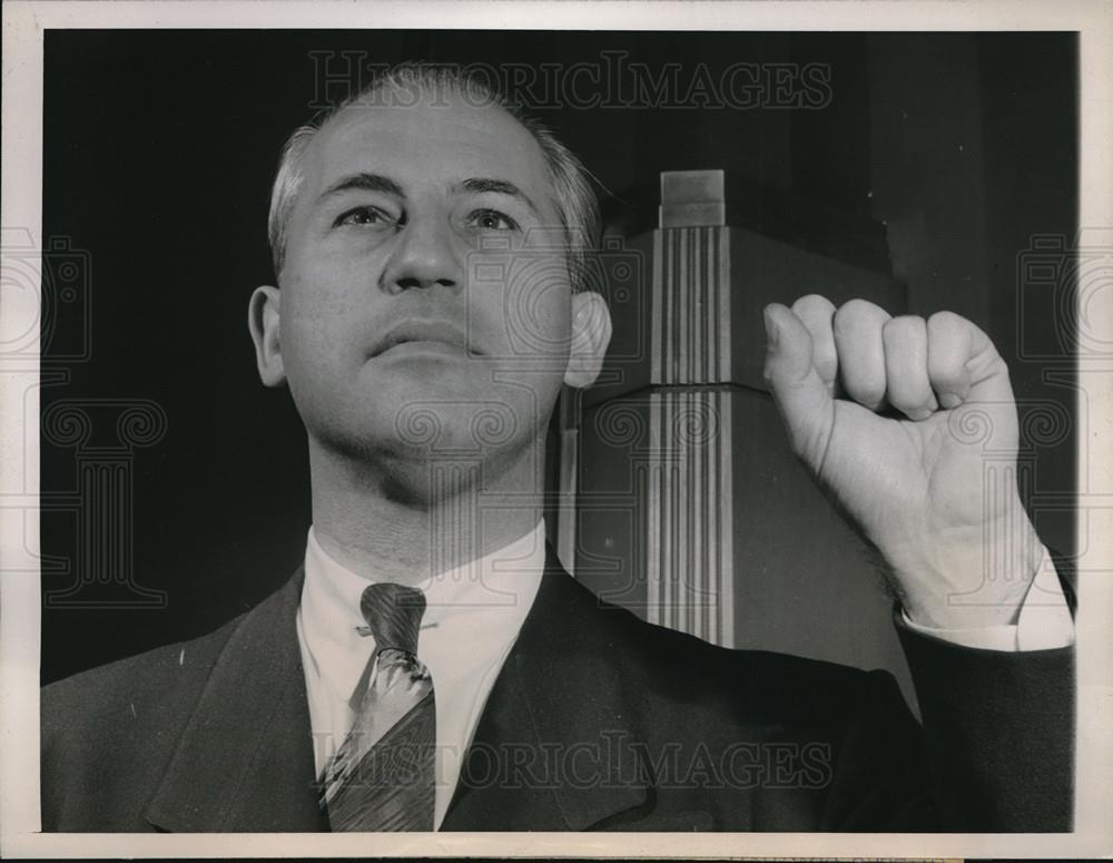 1943 Press Photo Harry Kogen Director Ble Network&#39;s Breakfast - neb70784 - Historic Images