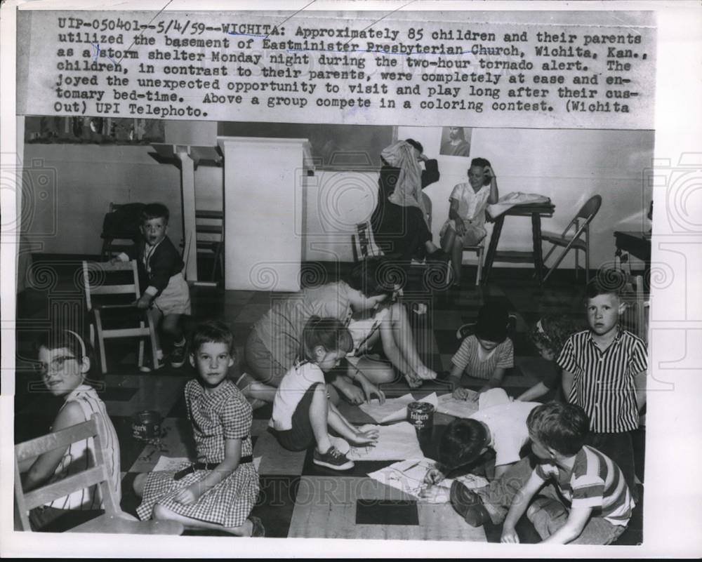 1959 Press Photo Eastminister Presbyterian Church Kansas Storm Shelter Tornado - Historic Images