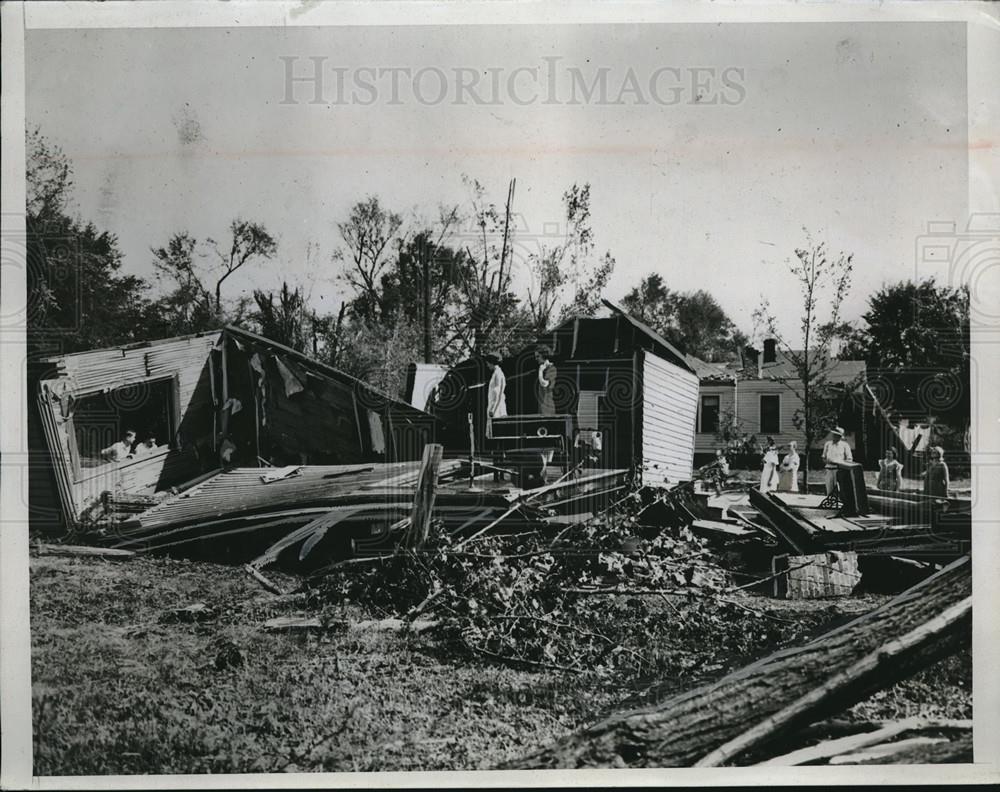 1934 Press Photo Debris From Tornado in Jacksonville, Illinois - neb71094 - Historic Images