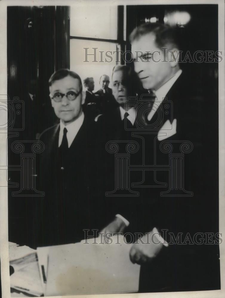 1932 Press Photo Newton D. Baker, W.H. Townsend Paul Patteron - neb74906 - Historic Images