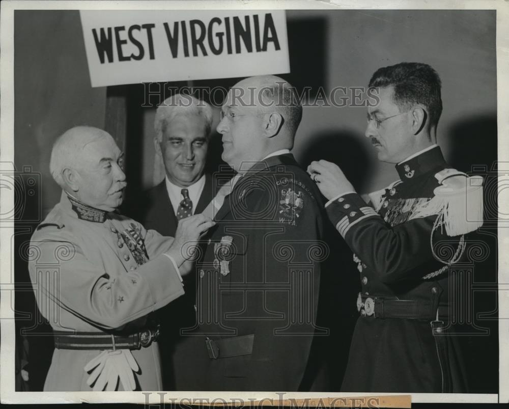 1933 Press Photo American Legion, LL Johnson, De Chambrun,P McNutt,De Lepine - Historic Images