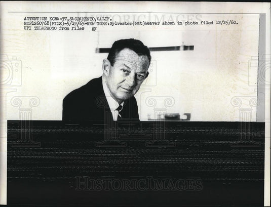 1965 Press Photo NY, Sylvester Pat Weaver from San Francisco - Historic Images