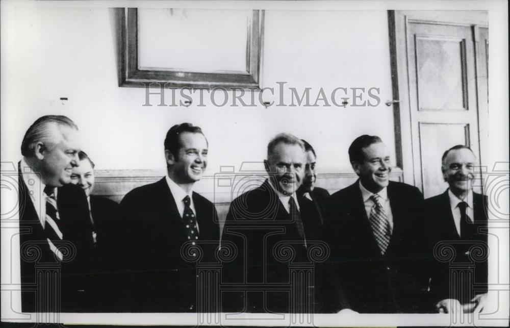 1971 Press Photo Moscow, Premier Kosygin,US D Hall,Wm Milliken,W Hearnes - Historic Images