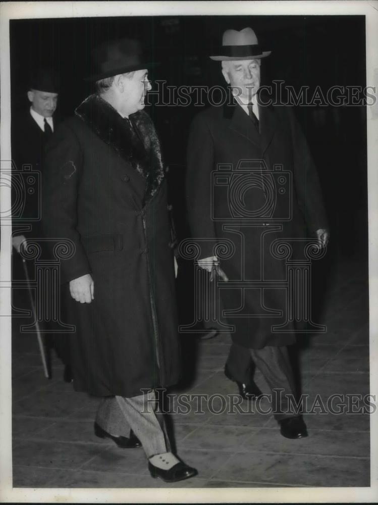 1939 Press Photo Oswaldo Aranha of Brazil &amp; Sec. State Cordell Hull - neb74861 - Historic Images