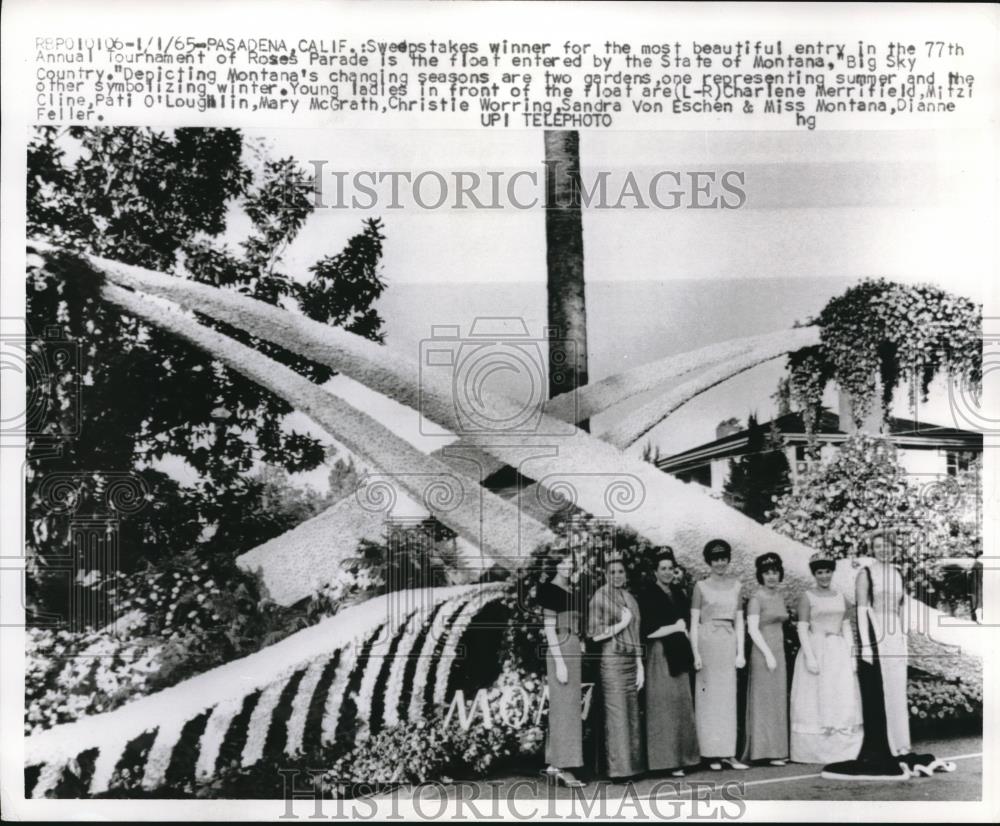 1965 Press Photo Sweepstakes Winner to Appear in Tournament of Roses Parade - Historic Images