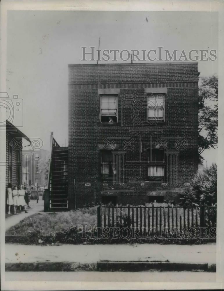 1939 Press Photo Rear view of the murder scene, a rooming house - neb95799 - Historic Images