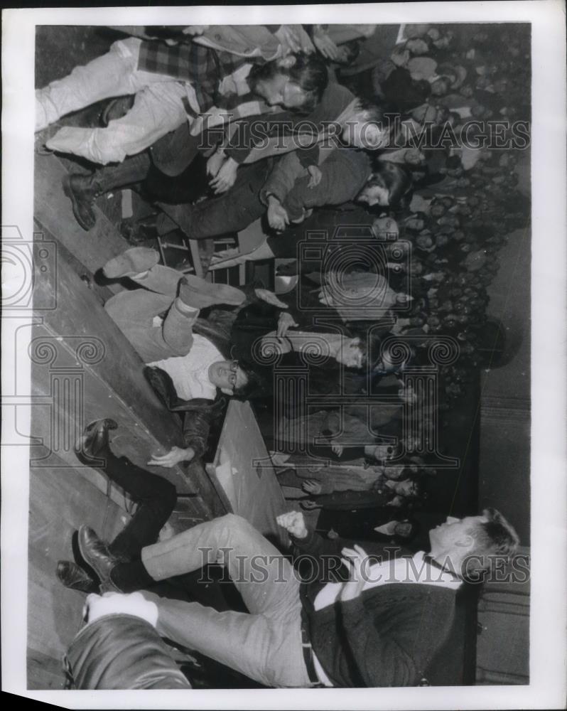 1969 Press Photo Violence Erupts at Univ. of Colorado During Dr. Hayakawa Speech - Historic Images