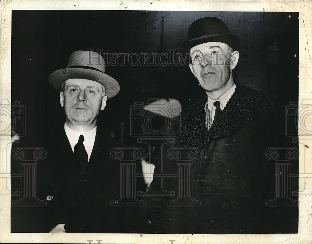 1937 Press Photo London, England Viscount Halifax &amp; German Amb Ribbentron - Historic Images