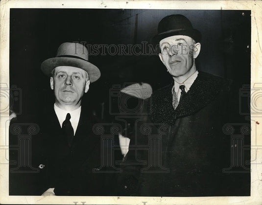 1937 Press Photo London, England Viscount Halifax & German Amb Ribbentron - Historic Images