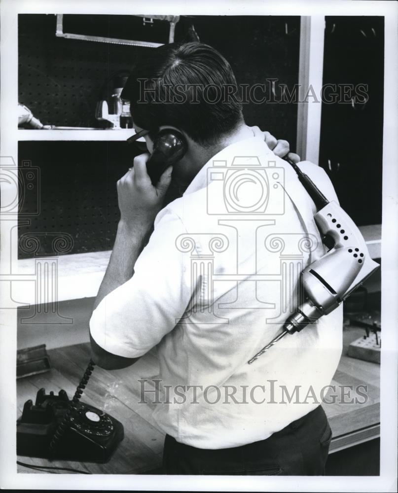 1969 Press Photo Power Tool Institute testing of equipment - Historic Images