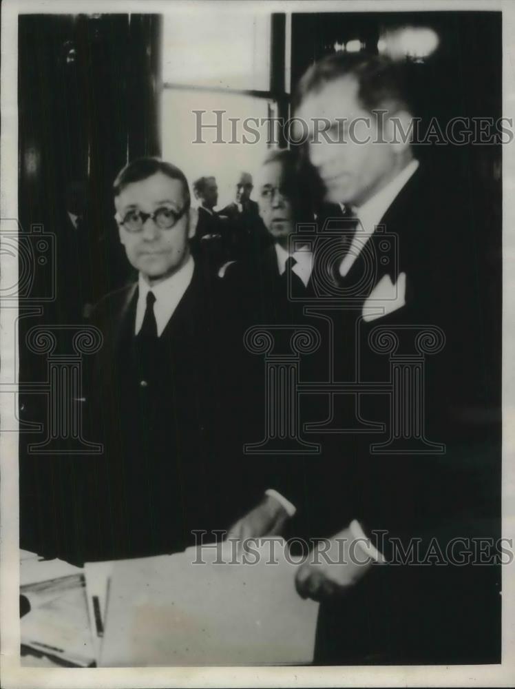 1932 Press Photo Newton D. Baker Judge Henry Prewitt - Historic Images