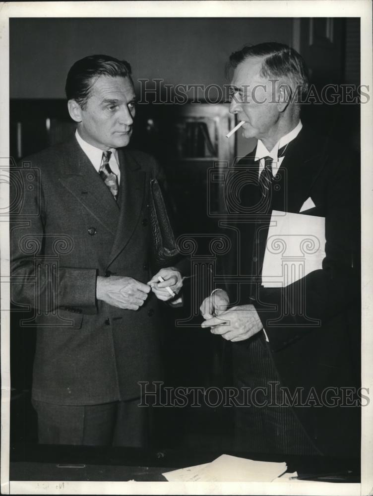 1936 Press Photo Senate Foreign Relations Comm.Sen Gerald Nye , Key Pittman - Historic Images