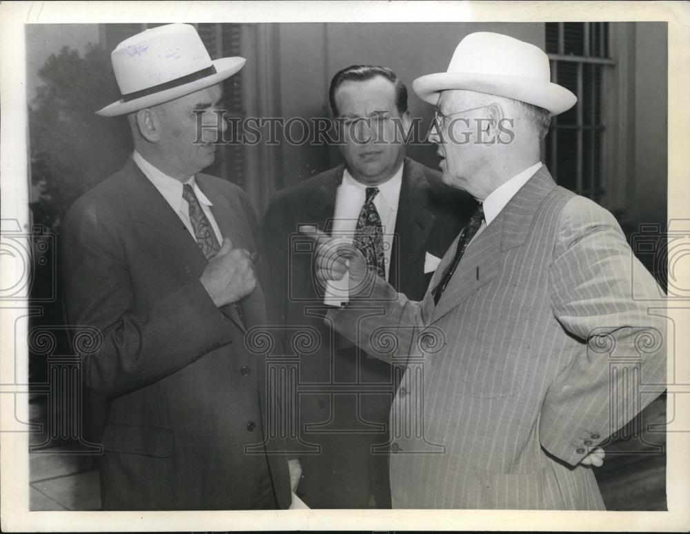 1943 Press Photo Labor Cabinet, Philip Murray, R.J. Thomas. William Green - Historic Images