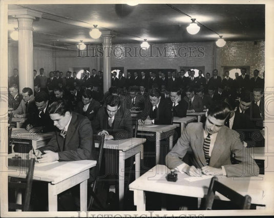1934 Press Photo NY Cadets Taking Exams for West Point Entrance - neb93878 - Historic Images