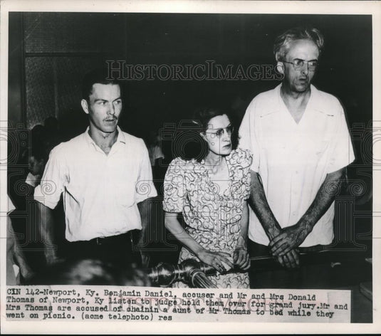 1949 Press Photo Newport, Ky Ben Daniel, Mr & Mrs Don Thomas - neb94312 - Historic Images