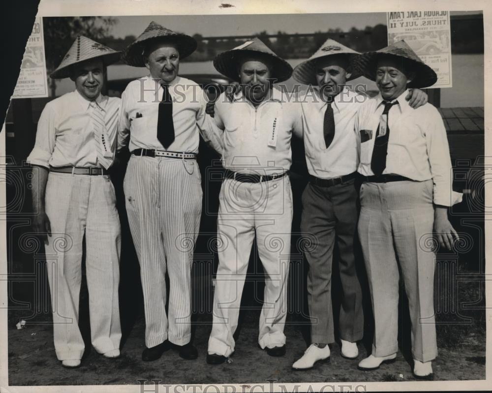 1935 Press Photo Frank Weis, William Luthy, Harry Baskind, Louis Ruxin, Butnik - Historic Images