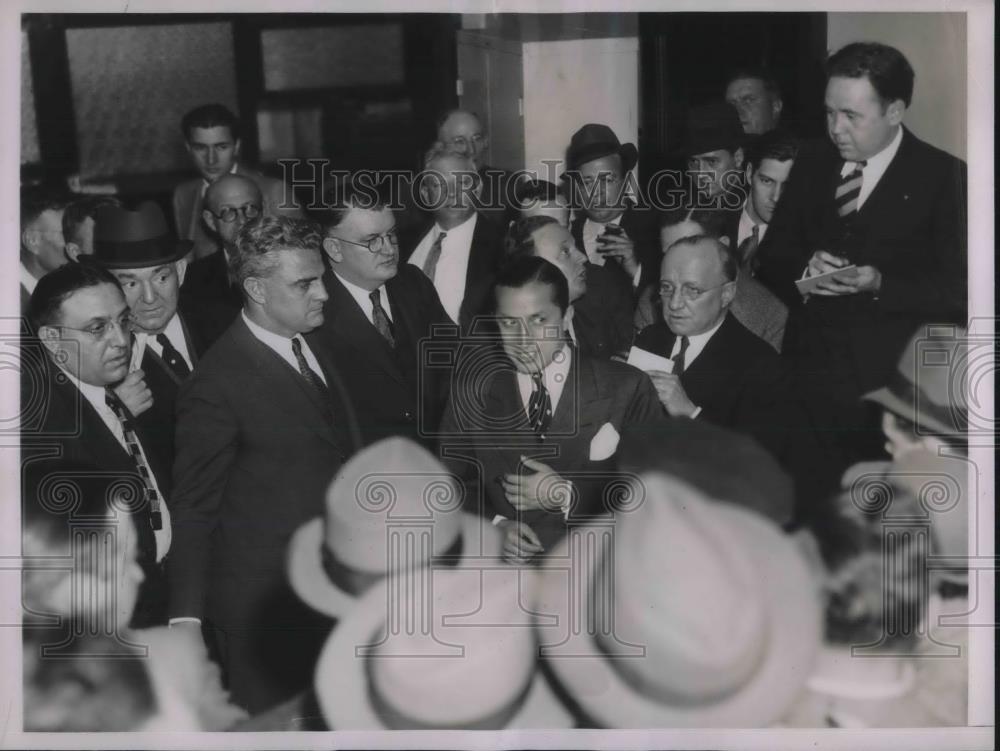 1936 Press Photo Atty Gen David Wilentz of NJ at Grand jury for PH Wendel - Historic Images