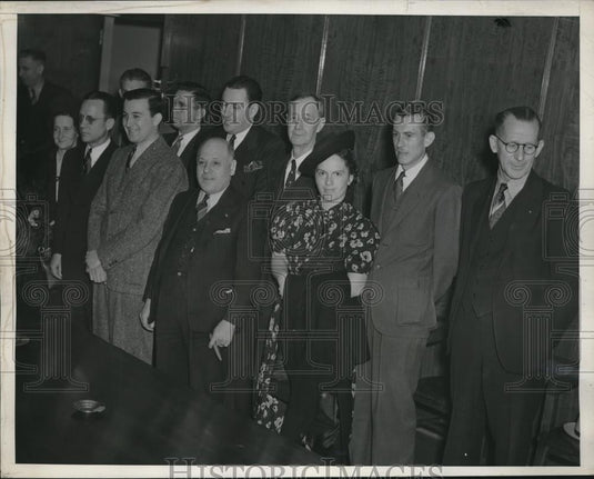 1939 Press Photo La, Calif. Parade of Irish Sweepstakes winners at Grandy Jury - Historic Images