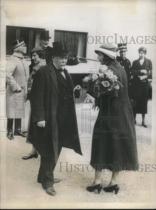 1933 Press Photo Sweden's Princess Ingrid & Knut Tengdahl, alderman - Historic Images