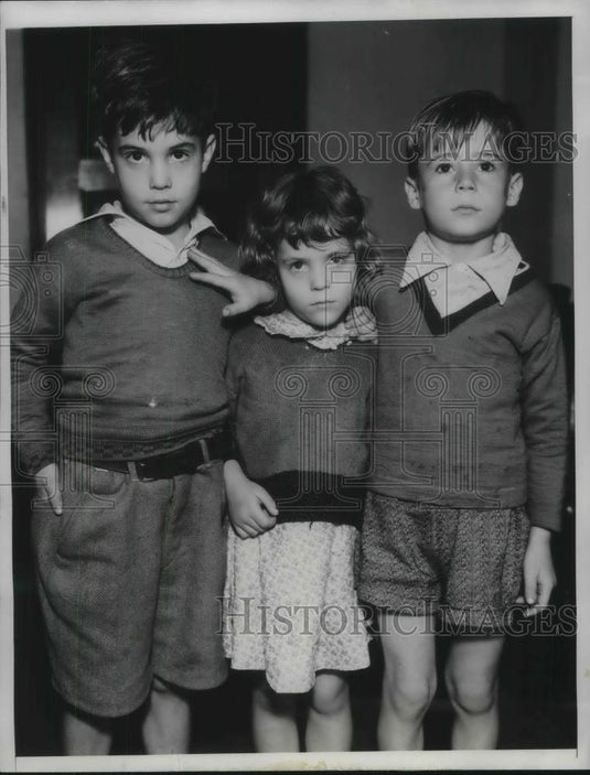 1934 Press Photo Robert, Betty & Harry children of the murdered Ray White - Historic Images