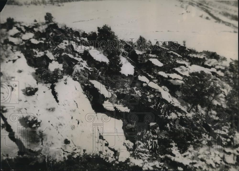 1933 Press Photo Carbon Mountain devastion caused by landslide - Historic Images