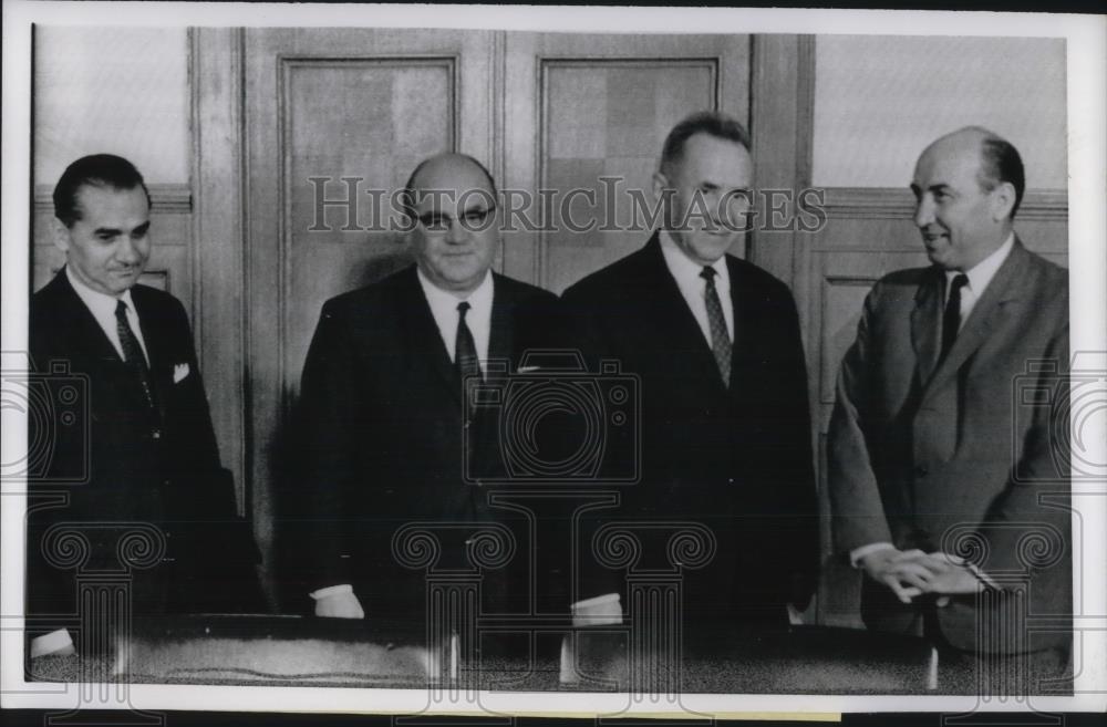 1968 Press Photo Moscow, Czech Premier O Cernik,Soviet A Kosygin,F Hamous - Historic Images