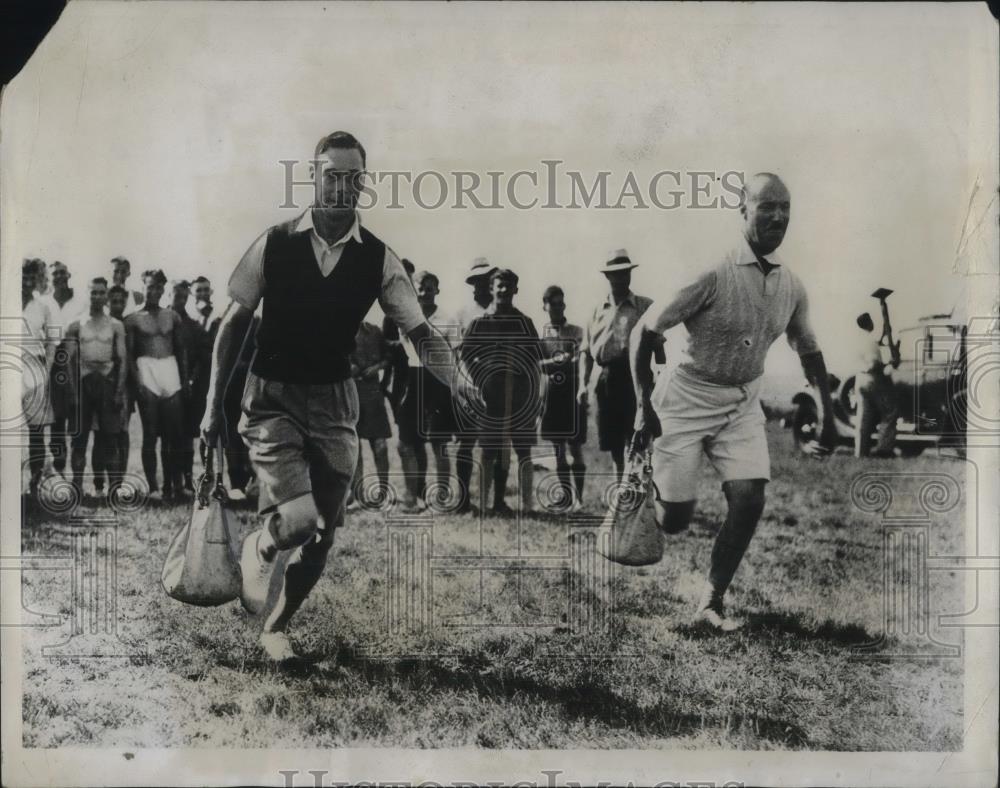 1933 Press Photo The Duke of York, Capt Patterson race in Suffolk, England - Historic Images