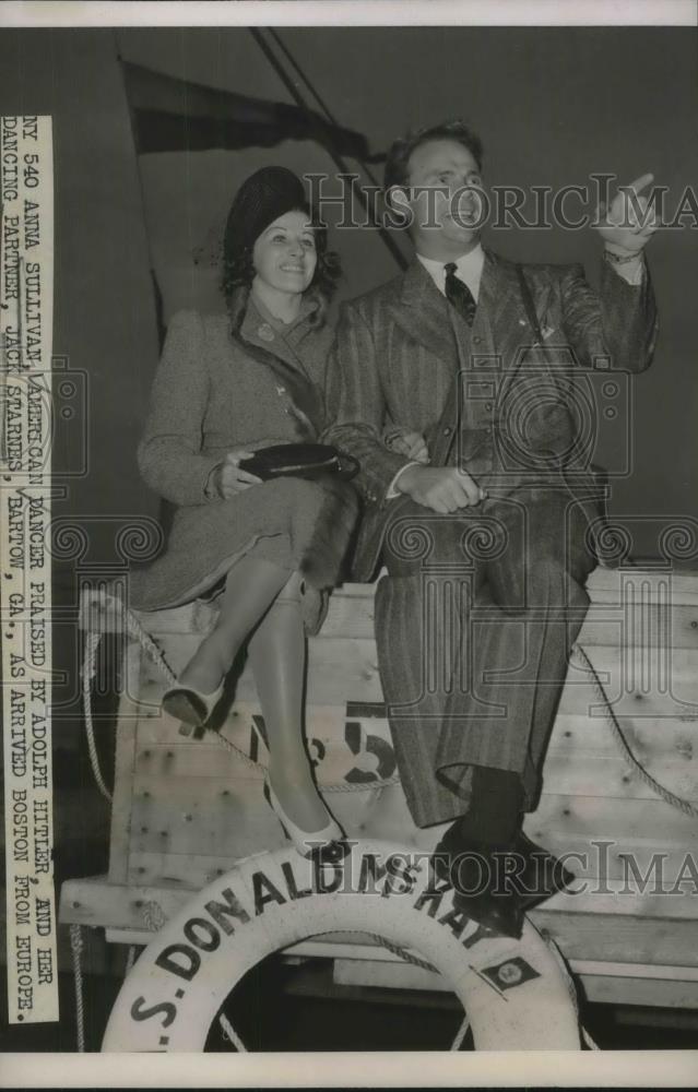 1939 Press Photo American Dancers Anna Sullivan &amp; Jack Starnes - neb99234 - Historic Images