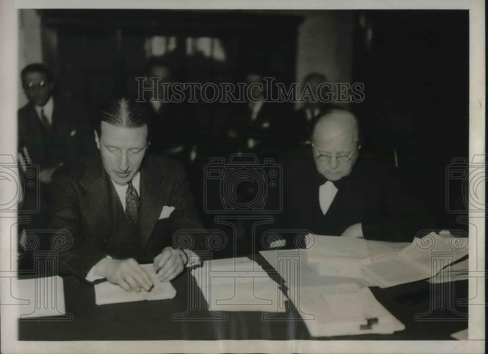 1933 Press Photo Myles Kennedy, Recon Finance Corp, Atlee Pomerene - neb98783 - Historic Images