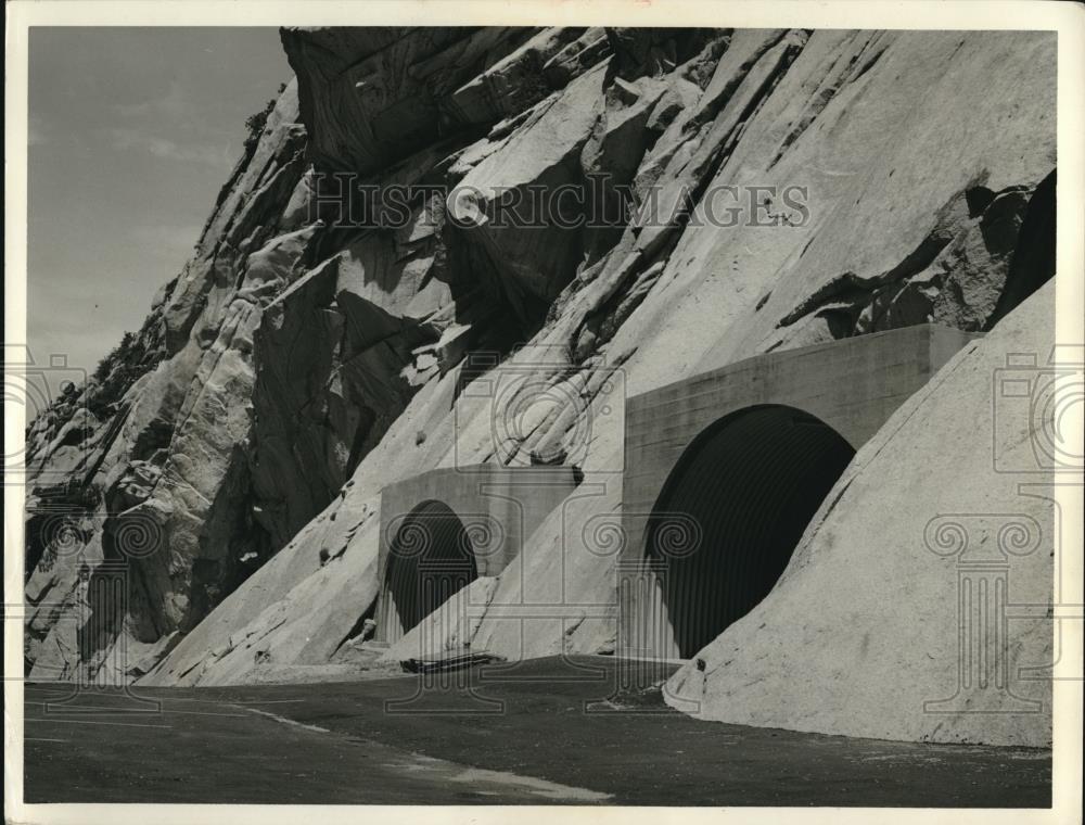 1967 Press Photo Entrance to the Genealogical Vaults carved in granite rock - Historic Images