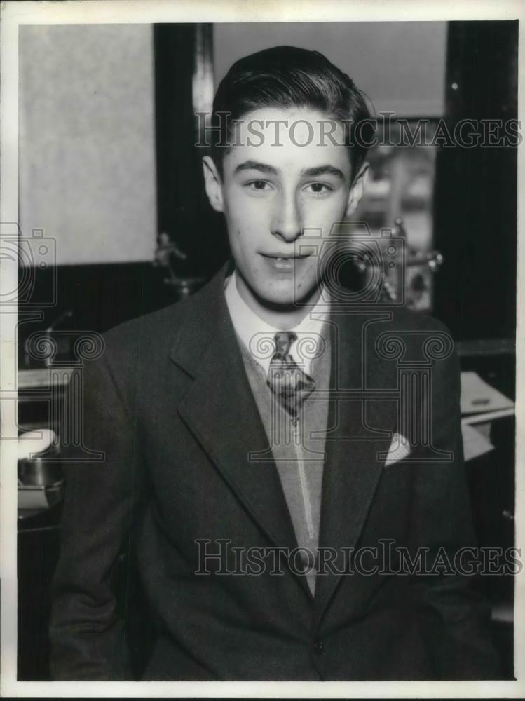 1935 Press Photo Young Man Named Roy - Historic Images