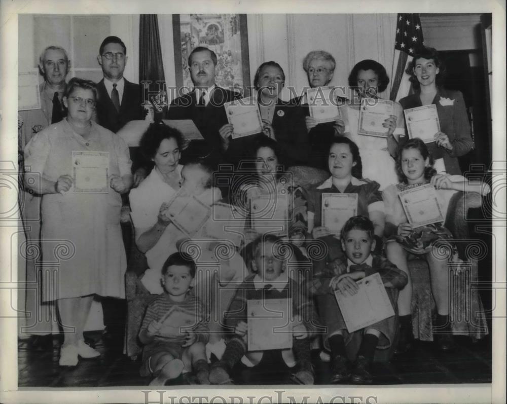 1943 Press Photo Governor Sumner Sewall of Maine and his household - Historic Images