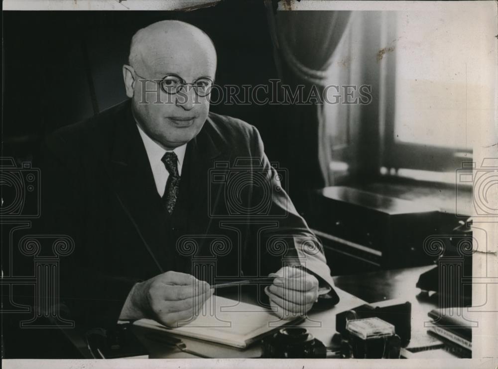 1936 Press Photo Premier William Aberhart, Former Calgary High School Teacher - Historic Images