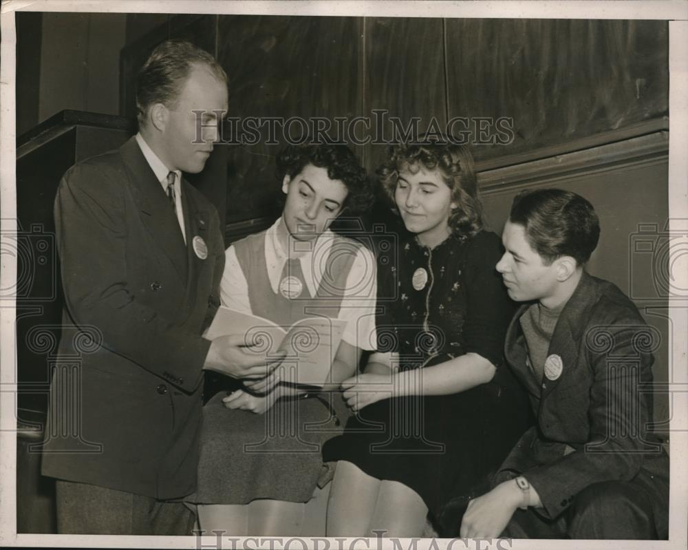 1938 Press Photo American Student Union Fred Flanagan Federal Theater Project - Historic Images