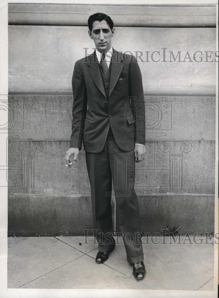 1933 Press Photo Frank Verdi, mgr of Hos=use restaurant in D.C. - Historic Images