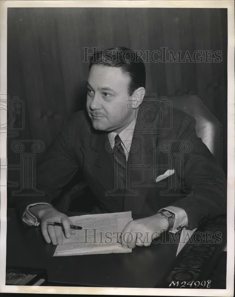 1940 Press Photo Frank Kohnstamm, sales manager at Westinghouse Co. - Historic Images