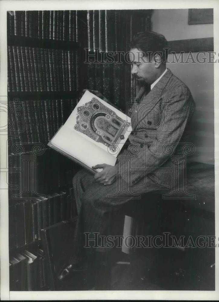 1934 Press Photo Eugene Goloshtok of University of Pennsylvania Museum - Historic Images