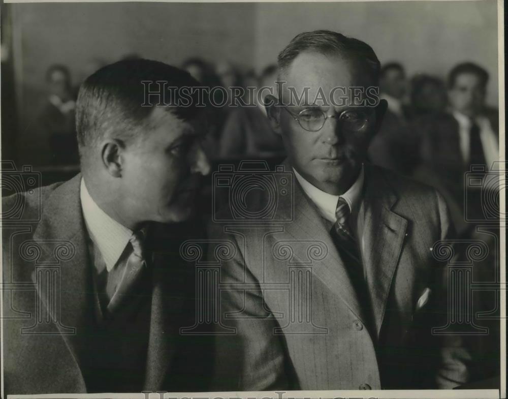 1930 Press Photo Convicted Murderer Frank Keaton with Attorney Paul D&#39;Orr - Historic Images