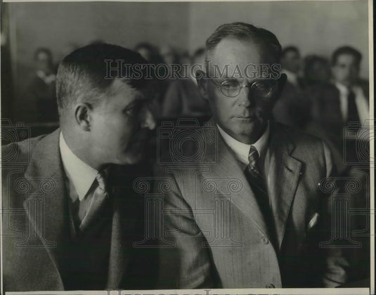 1930 Press Photo Convicted Murderer Frank Keaton with Attorney Paul D'Orr - Historic Images