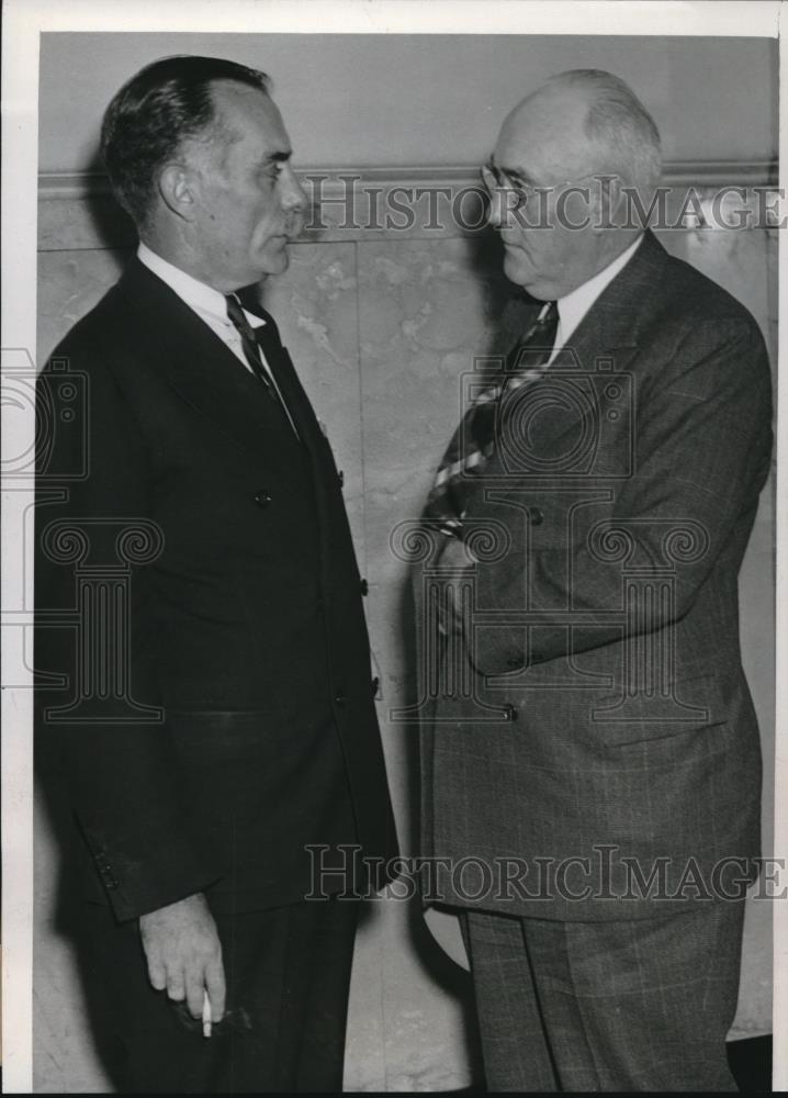 1939 Press Photo S. Bend, Ind G,Smith, Cheverolet sales mgr &amp; M.E Coyle VP of GM - Historic Images